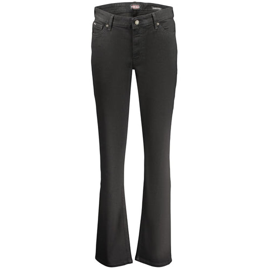 Guess Jeans G08 Mid Rise Straight Black Cotton Women's Jeans