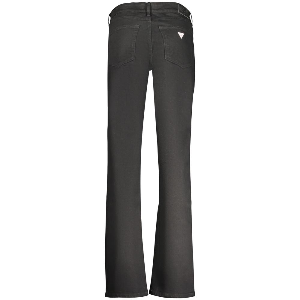 Guess Jeans G08 Mid Rise Straight Black Cotton Women's Jeans