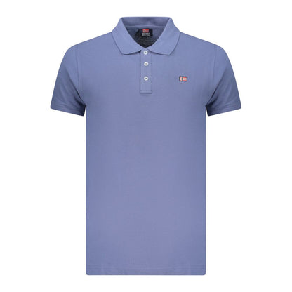Noorwegen 1963 Blauw Katoenen Heren Polo
