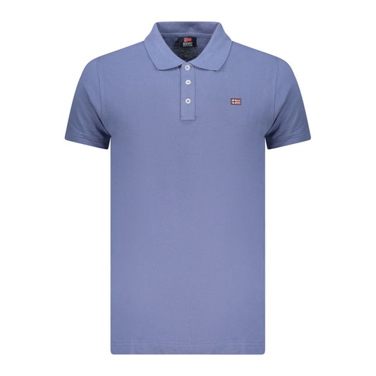 Noorwegen 1963 Blauw Katoenen Heren Polo