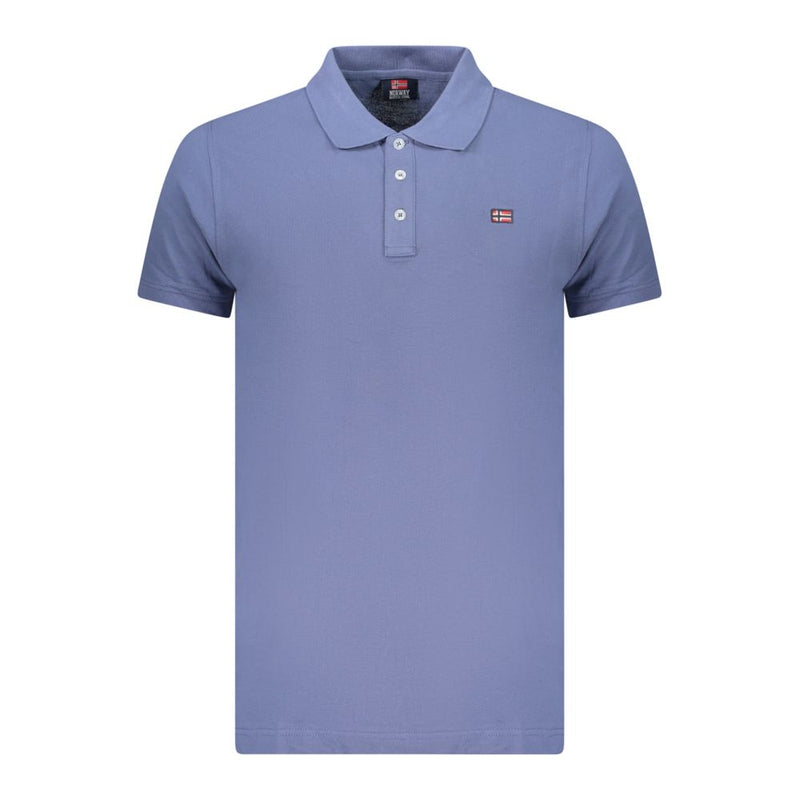 Noorwegen 1963 Blauw Katoenen Heren Polo