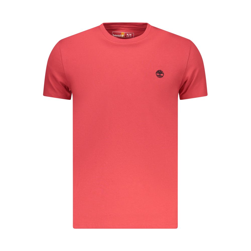 Timberland Rosso Cotton Men T-Shirt - Slim Fit Crew Neck