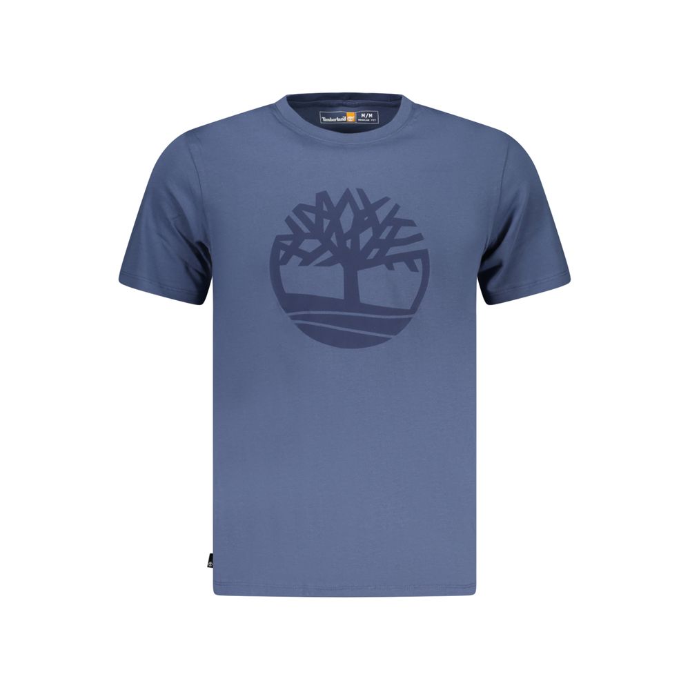 Timberland Blue Cotton Men T-Shirt - Classic Style