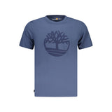 Timberland Blue Cotton Men T-Shirt - Classic Style