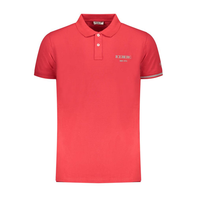 Polo en coton rouge Iceberg pour homme