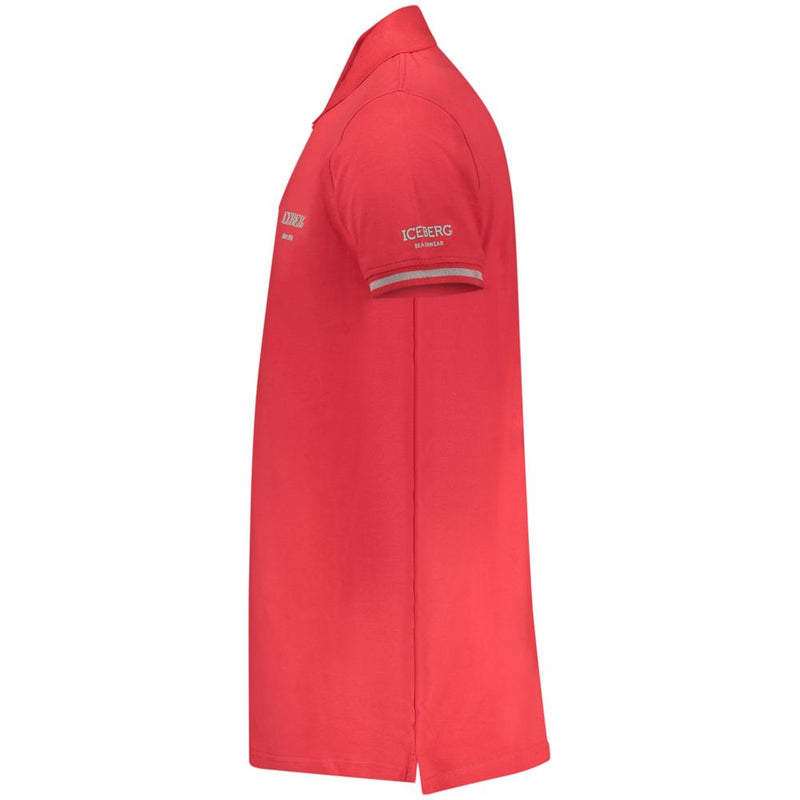 Polo en coton rouge Iceberg pour homme