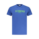 Iceberg Blue Cotton Men's T-Shirt - Stylish Italian Design