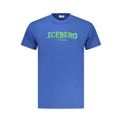 T-shirt en coton bleu iceberg pour homme