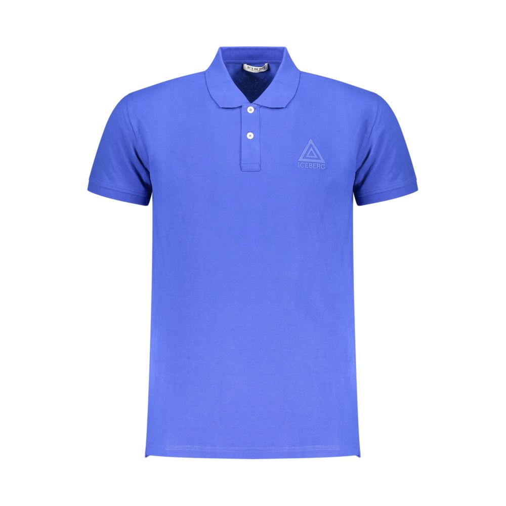 IJsbergblauw Katoenen Herenpoloshirt