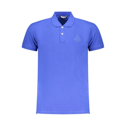 IJsbergblauw Katoenen Herenpoloshirt