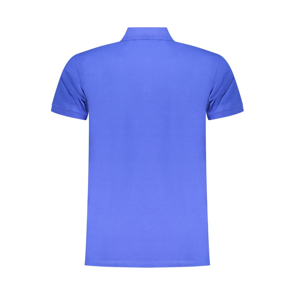 IJsbergblauw Katoenen Herenpoloshirt