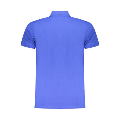 IJsbergblauw Katoenen Herenpoloshirt