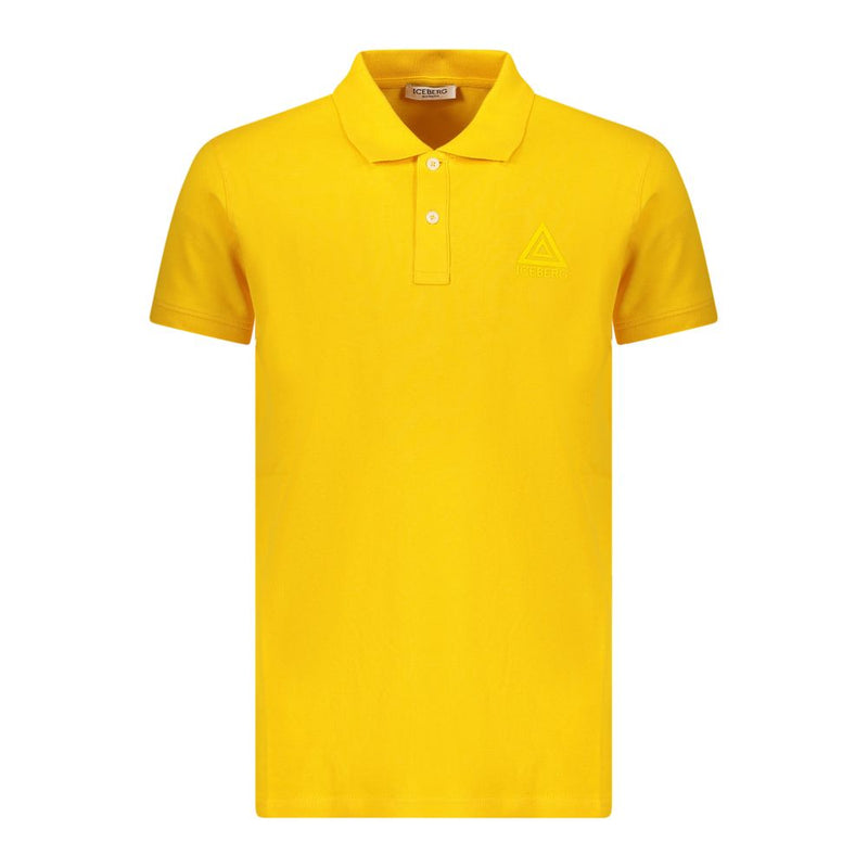 Iceberg Yellow Cotton Mens Polo Shirt