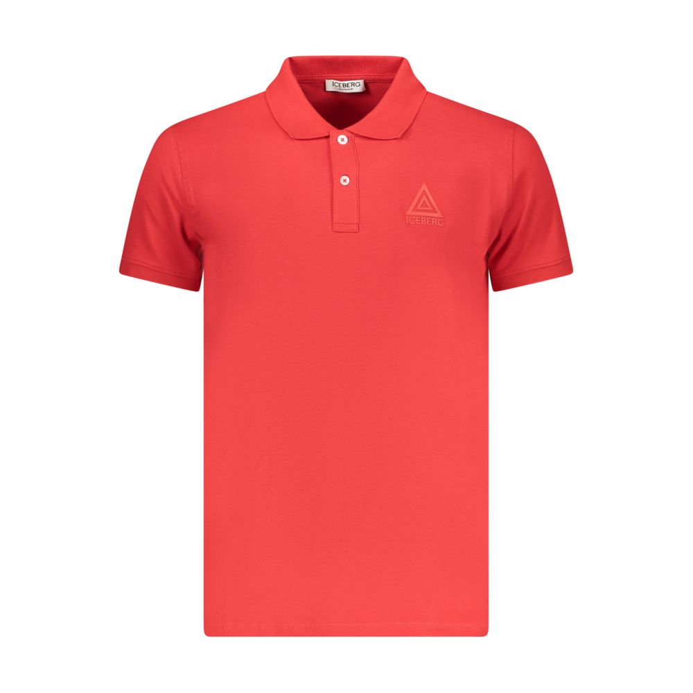 Iceberg Rosso Cotton Mens Polo Shirt - Bold Red Style