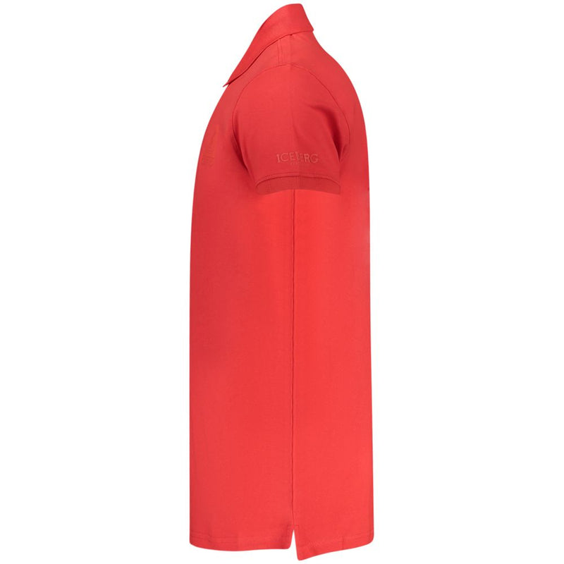Iceberg Rosso Katoenen Herenpoloshirt