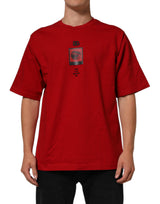 T-shirt Dolce & Gabbana en coton à col rond et imprimé œil DG rouge