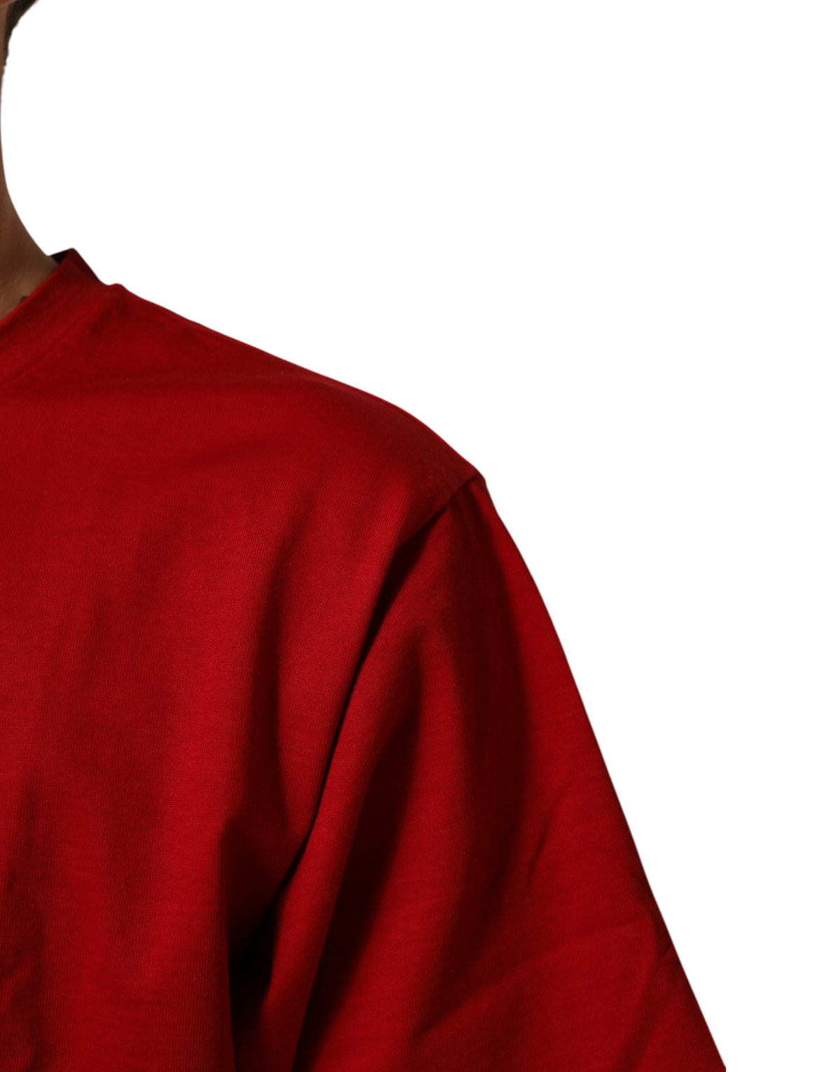 T-shirt Dolce & Gabbana en coton à col rond et imprimé œil DG rouge