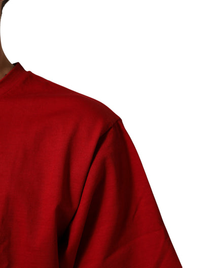 T-shirt Dolce & Gabbana en coton à col rond et imprimé œil DG rouge
