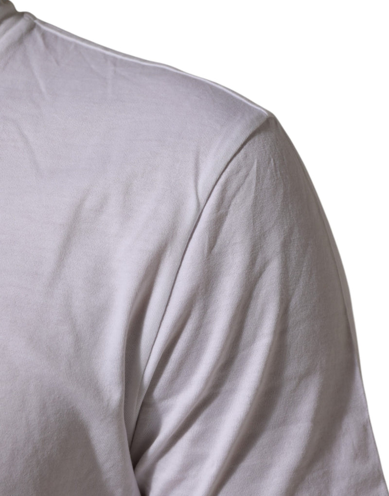 T-shirt Dolce &amp; Gabbana blanc en coton avec écusson DG Love et col rond