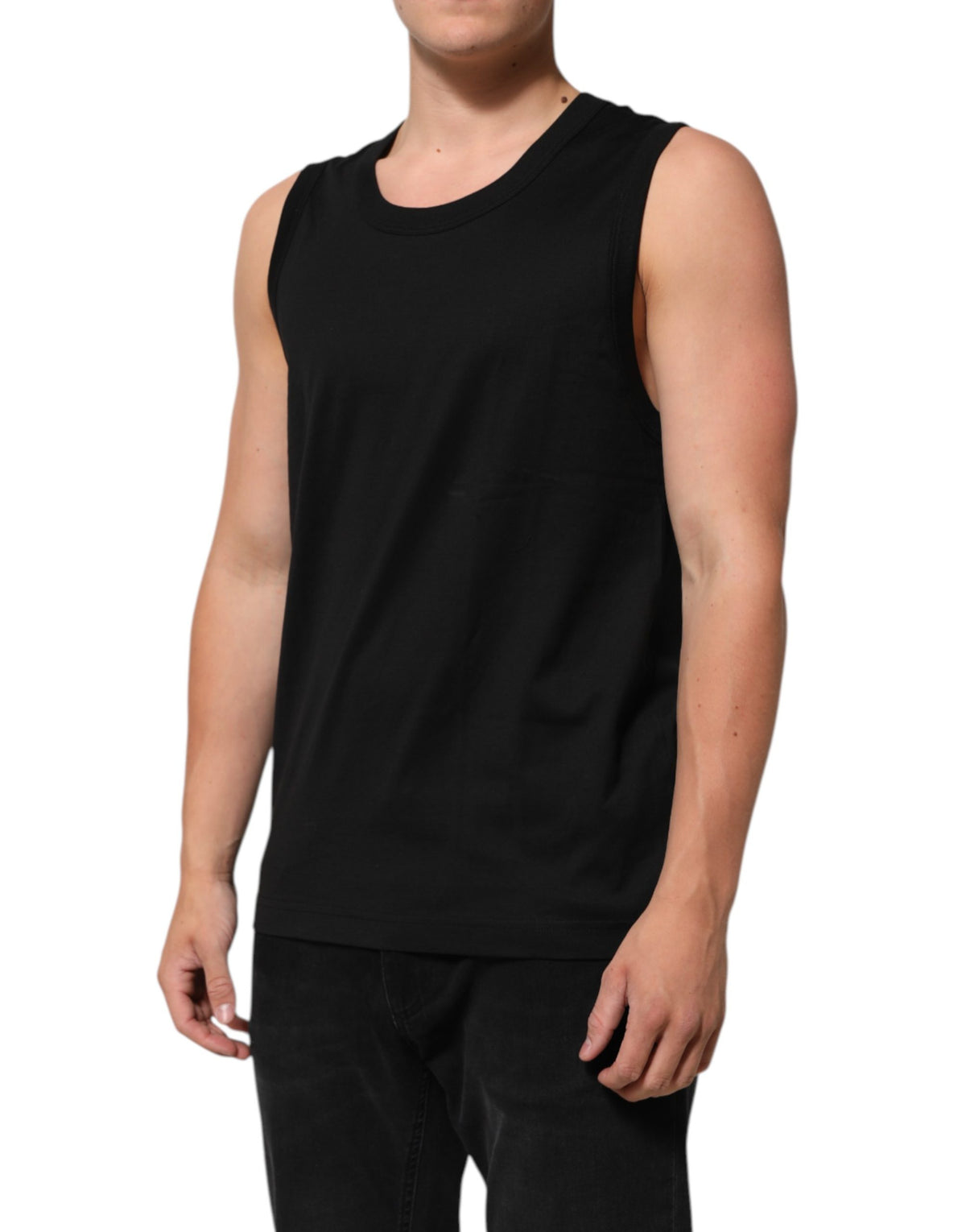 Débardeur Dolce & Gabbana noir en coton sans manches pour homme