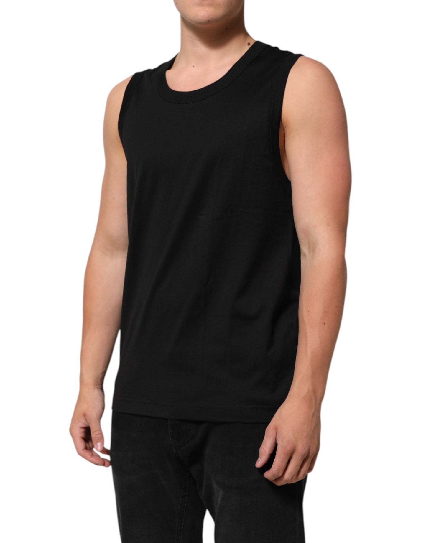 Dolce & Gabbana Zwart Katoenen Mouwloos Heren Tanktop T-shirt