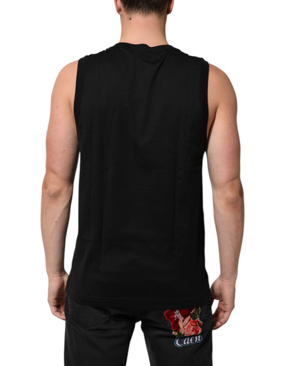 Dolce & Gabbana Zwart Katoenen Mouwloos Heren Tanktop T-shirt