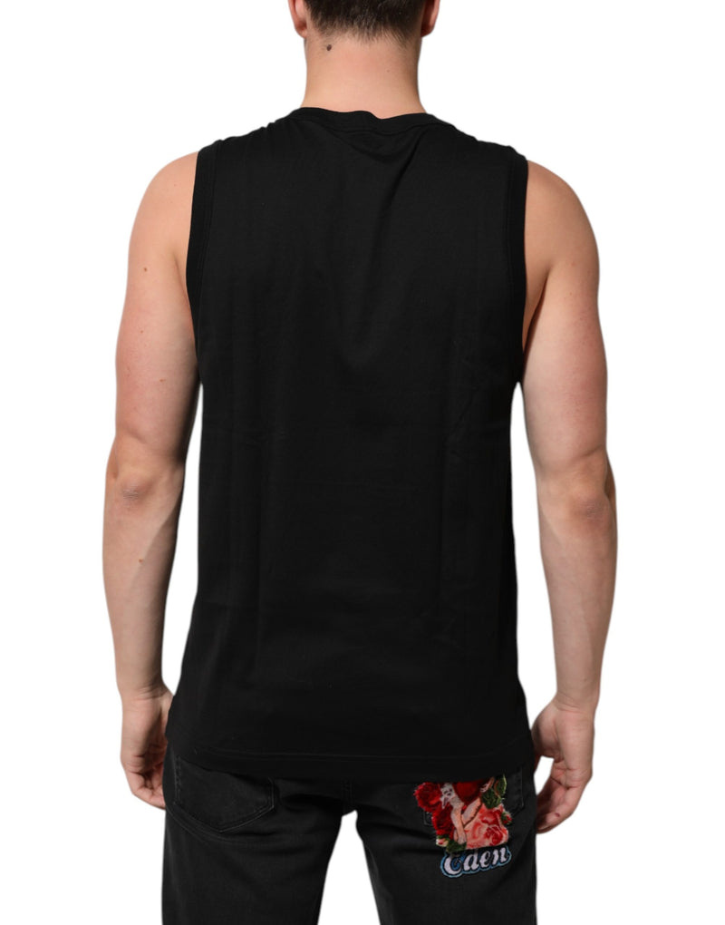 Dolce & Gabbana Zwart Katoenen Mouwloos Heren Tanktop T-shirt