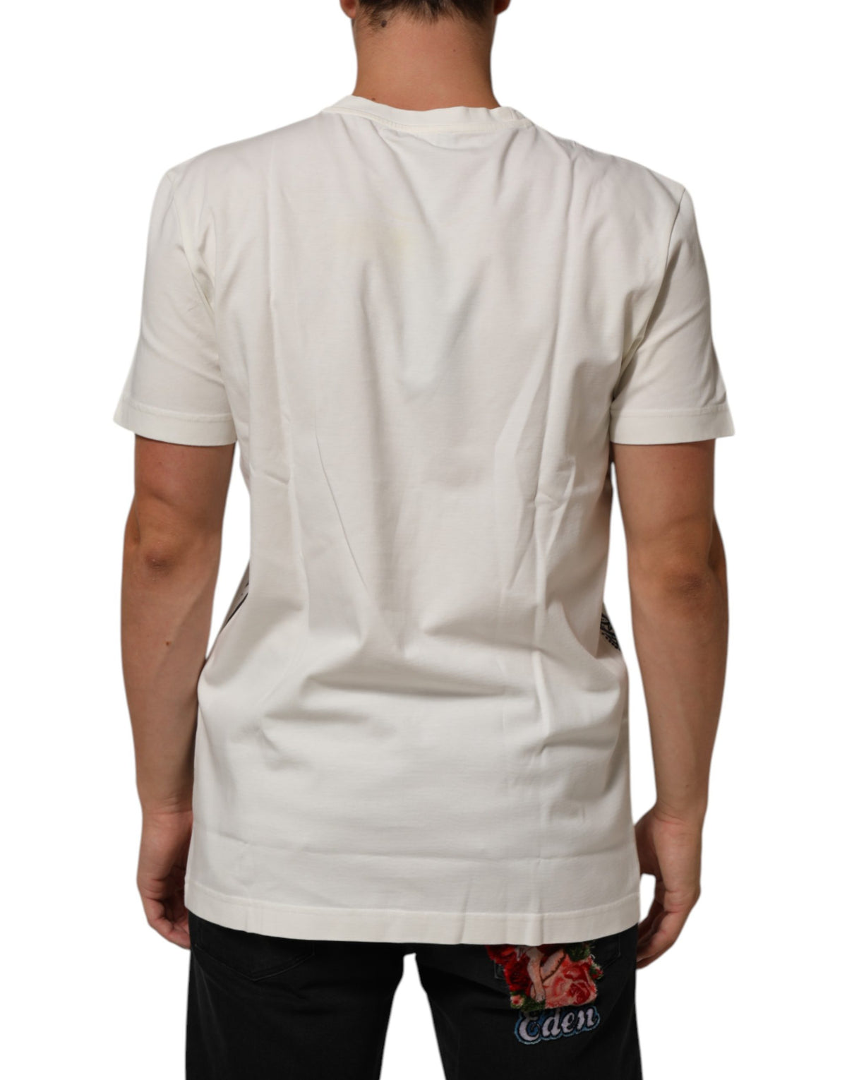 T-shirt Dolce & Gabbana en coton blanc à imprimé bandana et col rond