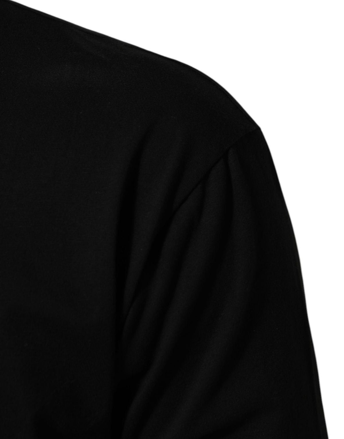 T-shirt homme Dolce & Gabbana en coton noir à col rond avec slogan