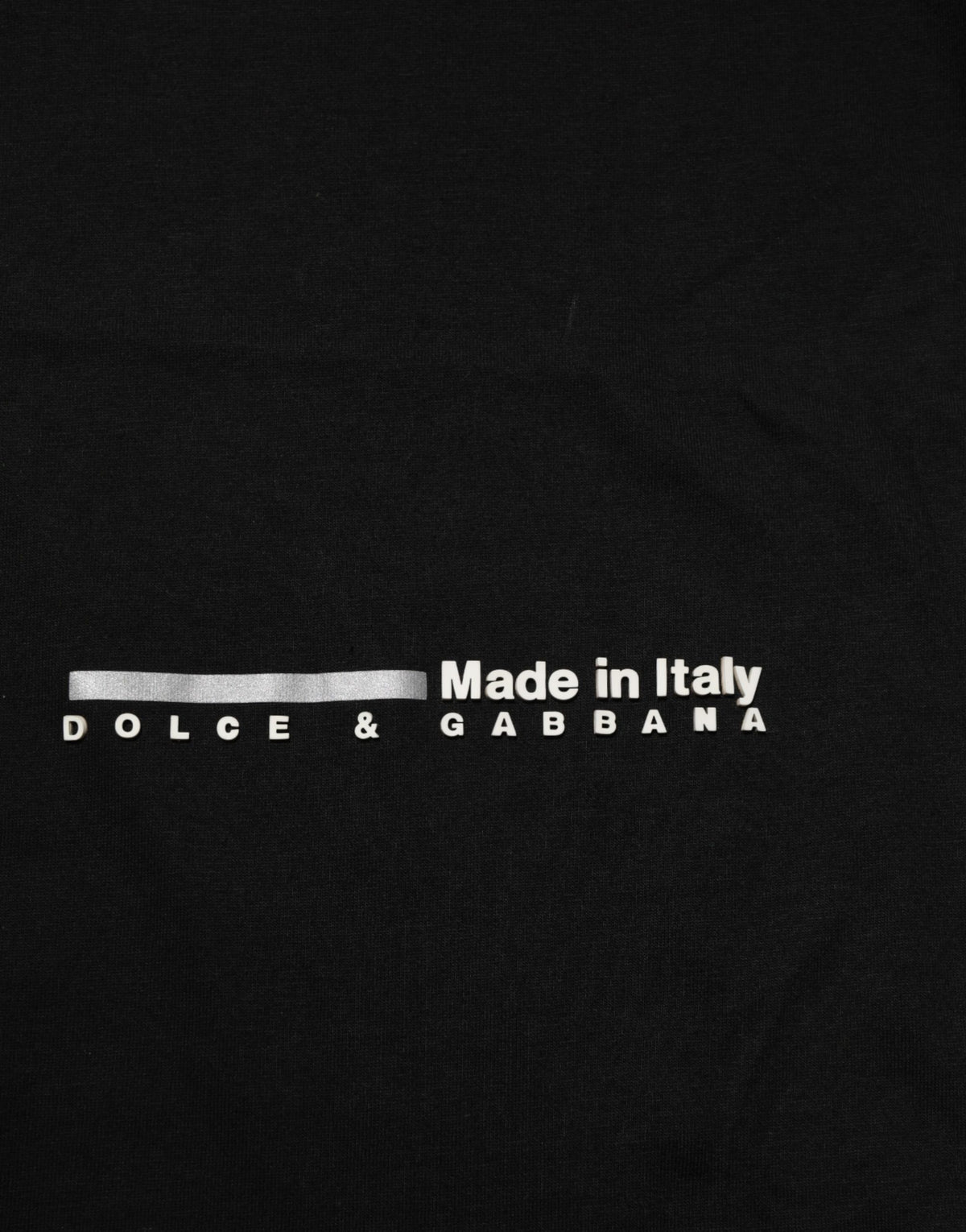 T-shirt homme Dolce & Gabbana en coton noir à col rond avec slogan