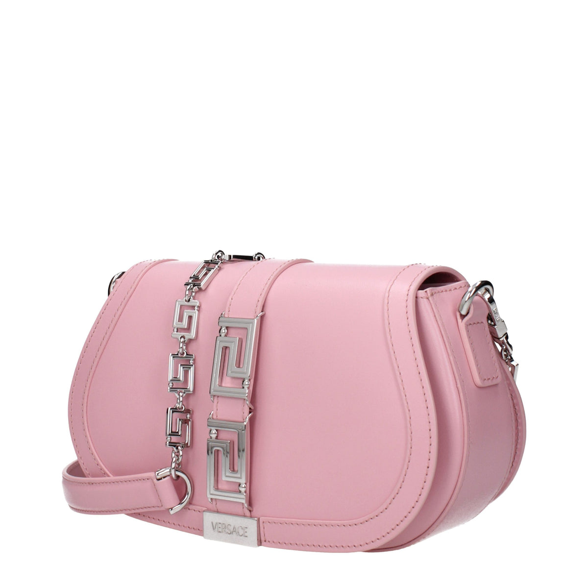Sac à Bandoulière en Cuir Rose Versace