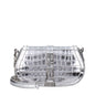 Versace Gray Leather Shoulder Bag
