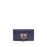 PINKO Blue Calf Leather Bos Taurus Shoulder Bag