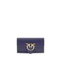 PINKO Blue Calf Leather Bos Taurus Shoulder Bag