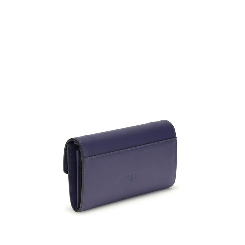 PINKO Blue Calf Leather Bos Taurus Shoulder Bag