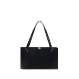 Versace Black Calf Leather Bos Taurus Shoulder Bag