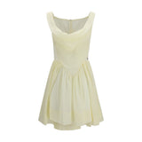 Vivienne Westwood Beige Cotton Casual Dress - Sunday Draped Tiered Mini
