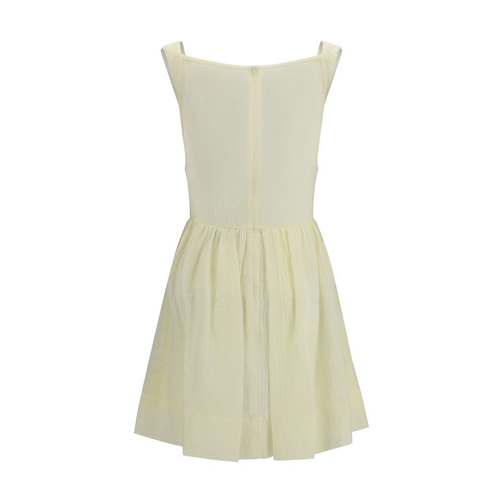 Vivienne Westwood Beige Cotton Casual Dress - Sunday Draped Tiered Mini