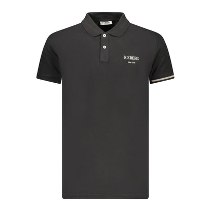 Iceberg Zwart Katoenen Polo Shirt voor Heren