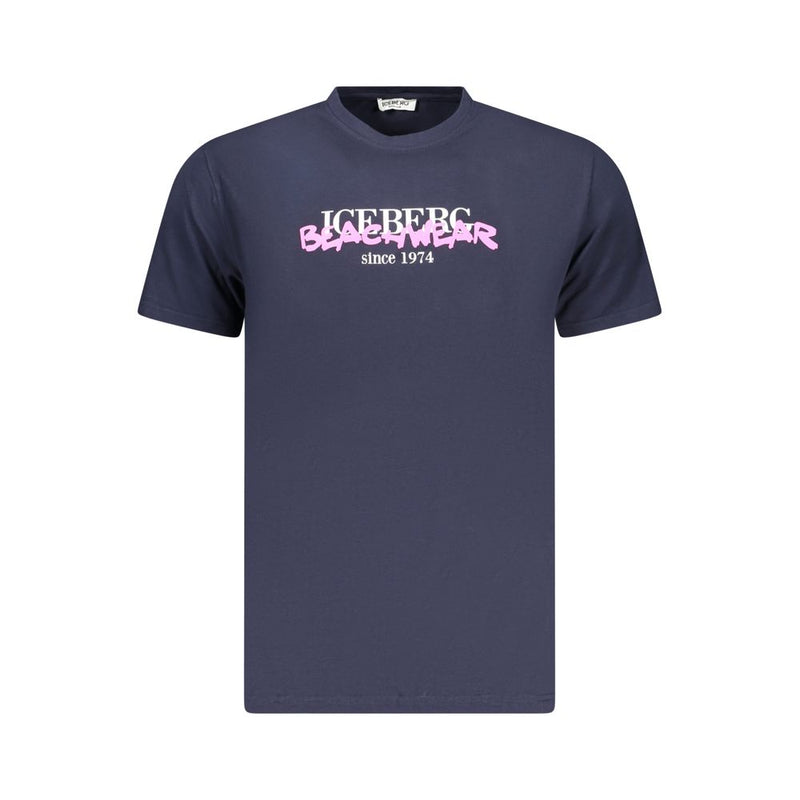 T-shirt Homme Iceberg Coton Bleu Néon