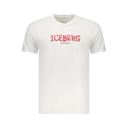 Iceberg Bianco Katoenen T-shirt voor Heren