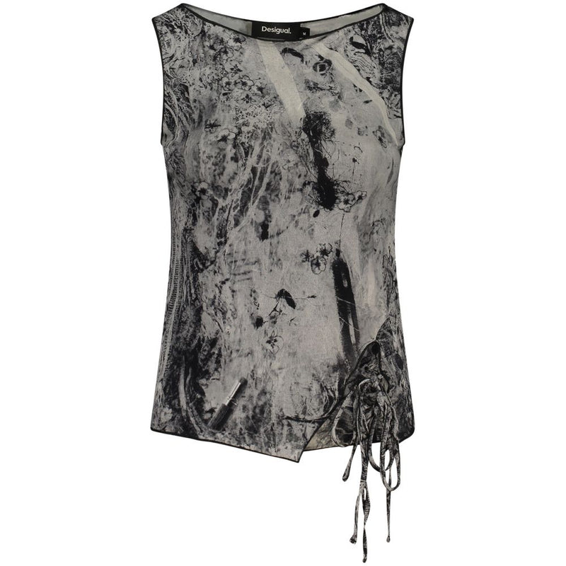Desigual Edinburgh Fantasy Black Viscosa Women Tank Top