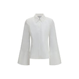 Gabriela Hearst Jataya Fitted White Cotton Dress Shirt