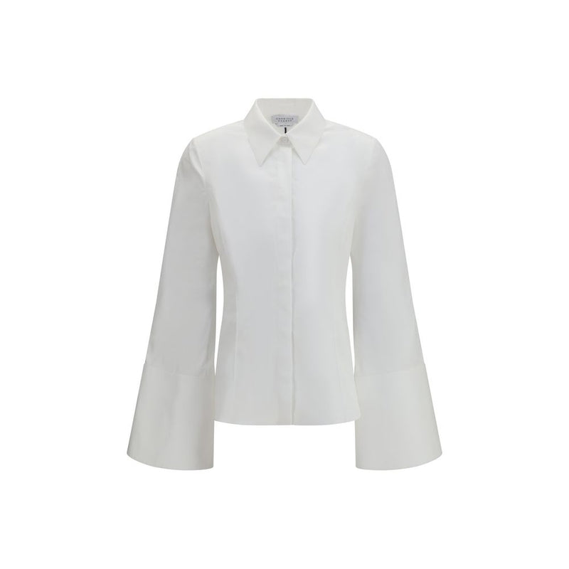 Gabriela Hearst Jataya Fitted White Cotton Dress Shirt