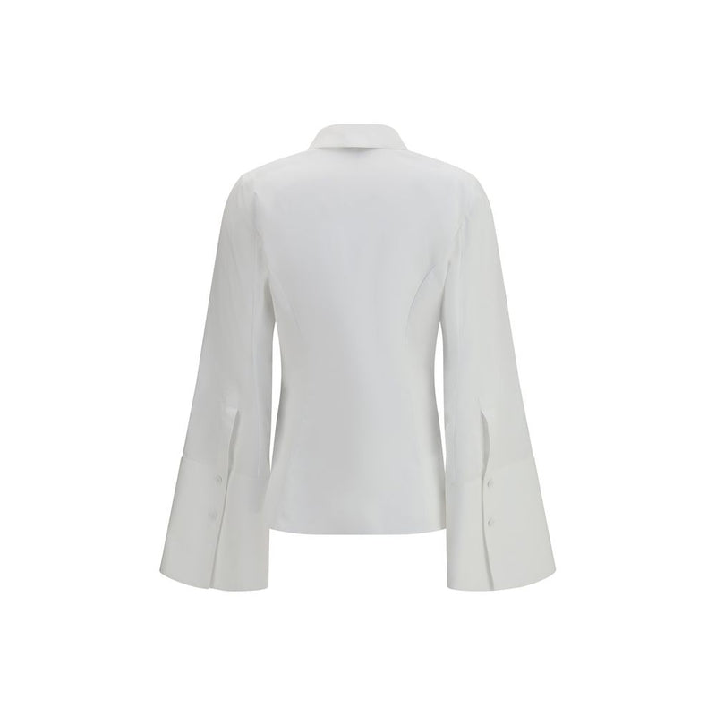 Gabriela Hearst Jataya Fitted White Cotton Dress Shirt