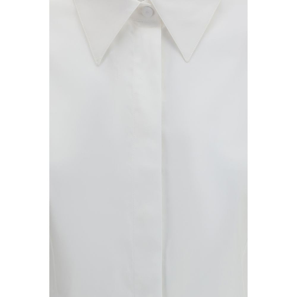 Gabriela Hearst Jataya Fitted White Cotton Dress Shirt