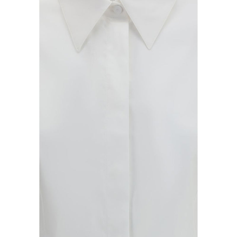 Gabriela Hearst Jataya Fitted White Cotton Dress Shirt