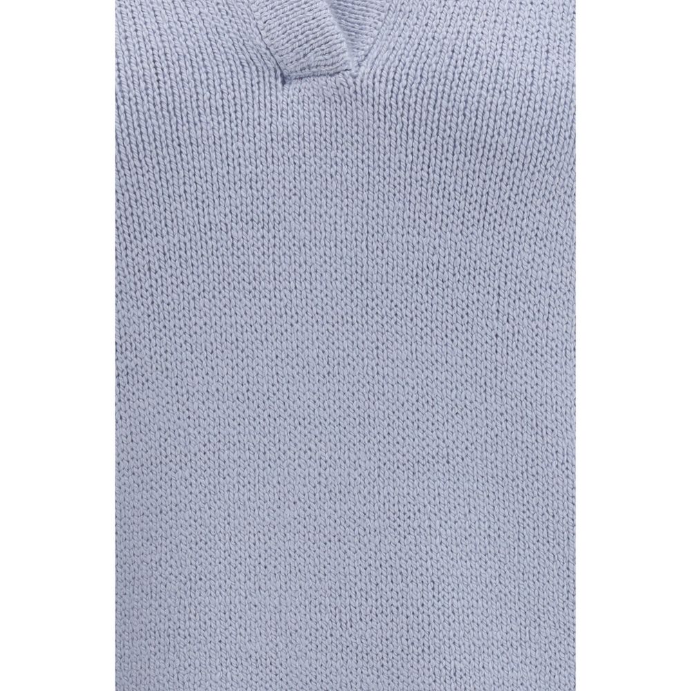 Gabriela Hearst Sohan Blue Cashmere Polo Shirt