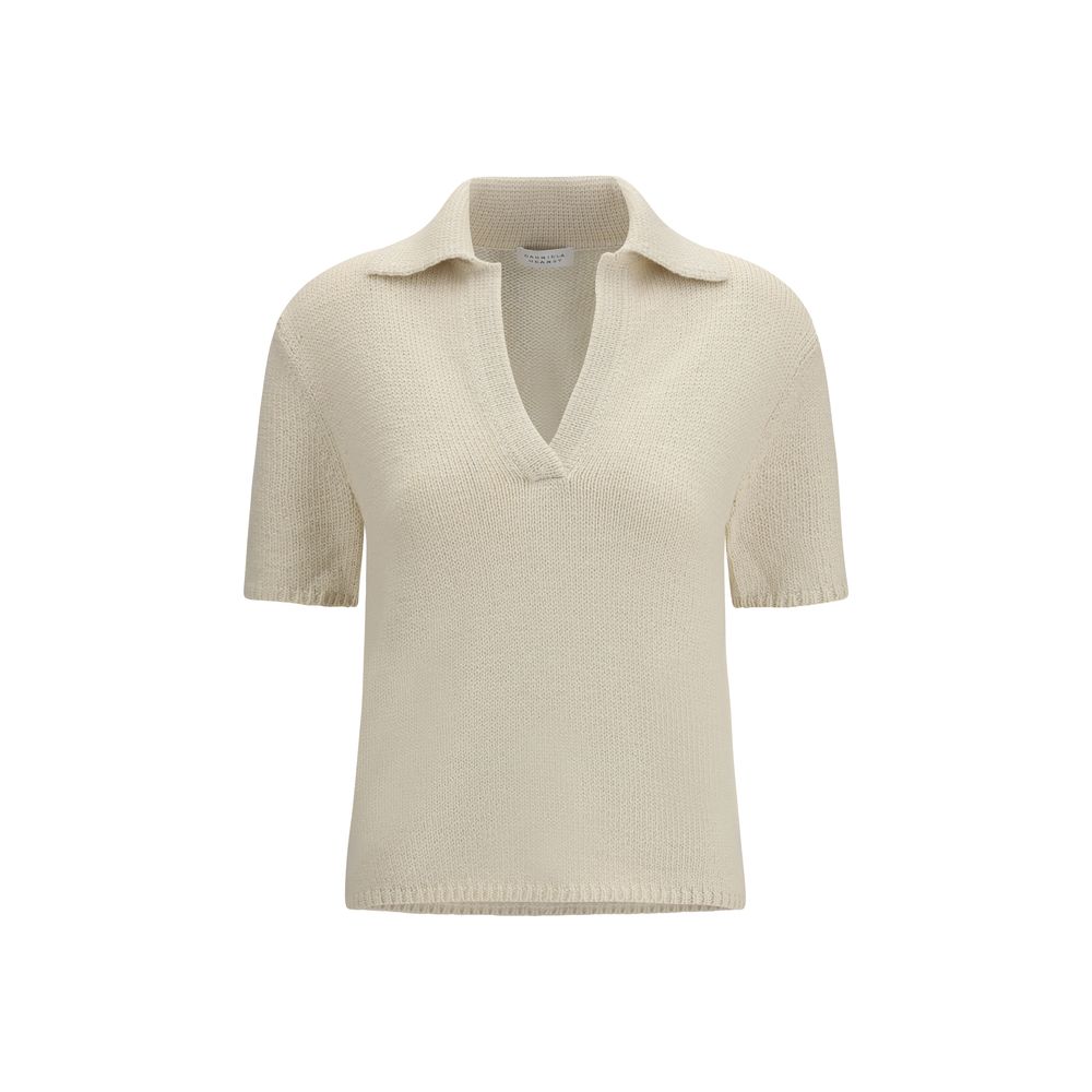 Gabriela Hearst Sohan Beige Cashmere Polo Shirt