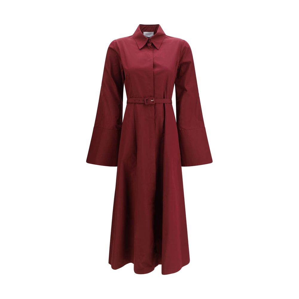 Gabriela Hearst Carmina Bordeaux Cotton Casual Dress